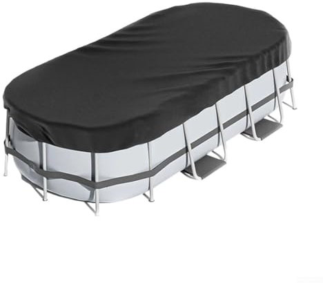MeevrgR Cubierta ovalada de alta resistencia para piscinas, tela Oxford 210D (7 x 10 pies/7 x 13 pies/8 x 14 pies), resistente a los rayos UV y a la intemperie, se adapta de forma segura a piscinas y