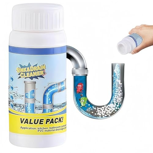Powerful Drain Cleaner&Pipe Dredge Deodorant,Powerful Pipe Dredge Agent,Blockage Cleaner&Clog Remover for Kitchen Sinks,Kitchen Sink Unblocker,Drain Cleaners and Unblockers,Pipeline Dredging Agent