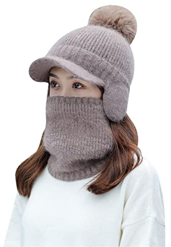 Generisk ny keps herr oliv halsduk, mössor, flockad, termisk, cykling, varm, vinterhalsduk, stickad mössa, vinterhalsduk platt mössa svart, kaffe, one size