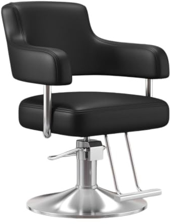 Frisörstolar -för frisör Hår PU-läder Kontorsstol | Justerbar Barberarstol, Hydraulisk Frisörstol, Stol i PU-läder, Höjd, för Skönhetssalong Barberarsalong Tatueringsstudio