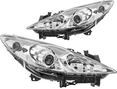 Lot de phares halogènes gauche et droit, phares principaux, phares avant H1 avec moteur électrique pour modèle 307 CC 3B 3E 3H 3A/C