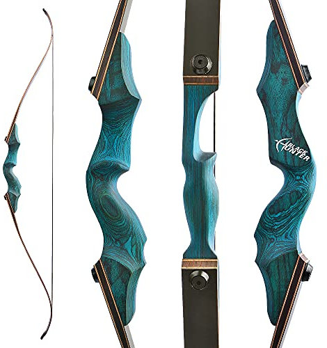 SHARROW 60 Zoll Recurvebogen Erwachsene 20-60 Lbs Takedown BogenschießEn Jagdbogen Erwachsene Sportbogen Recurve Bogen Und Pfeil Set Recurve Bow Rechtehand (Bogen, 50Lbs)