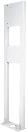 a-TroniX Standsäule für Wallbox Ladestationen aus Edelstahl in weiß
