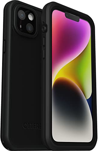 OtterBox Fre Case for iPhone 14 Plus for MagSafe, Waterproof (IP68), Shockproof, Dirtproof, Sleek and Slim Protective Case with Built in Screen Protector, x5 Tested to Military Standard, Black
