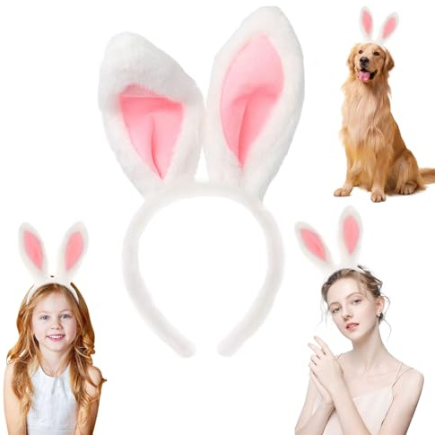 Orejas de Conejo Felpa, Diadema Orejas de Conejo Disfraz Accesorios, Bunny Ears Pascua Niños, Niñas y Mujeres para Cosplay, Fiestas de Pascua