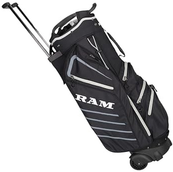 Ram Golf Trolley Bag with Built In Wheels/Handle, 14 Way Divider