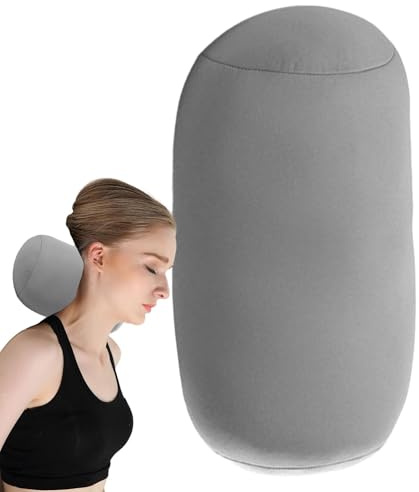Générique Oreiller Tubulaire en microbilles, Coussin de Corps, Coussin cylindrique, Coussin de Cou, Bras, Dos, pour Avion, Voiture, inclinable, Sommeil