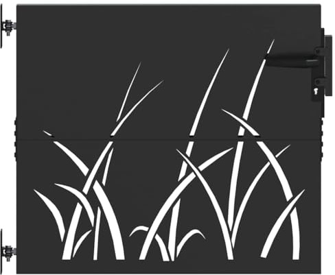 vidaXL Porte de Jardin Noir 85 x 100 cm Acier peint par poudre