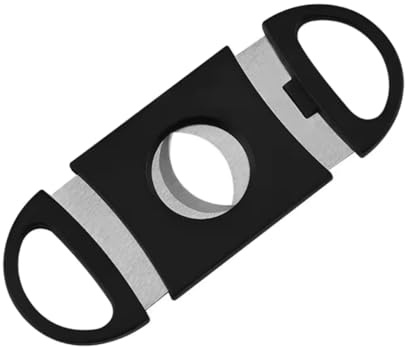 Tagliasigari Ghigliottina Doppia Lama in Acciaio Inox 9 cm – Cutter Sigari Nero Tascabile