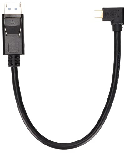Tomantery Till Minidp Adapter Hög Kvalitet 8K 60Hz 4K144Hz Dubbelriktad överföring Mini DisplayPort Adapter för Pro Svart (90 grader vänster böjd)