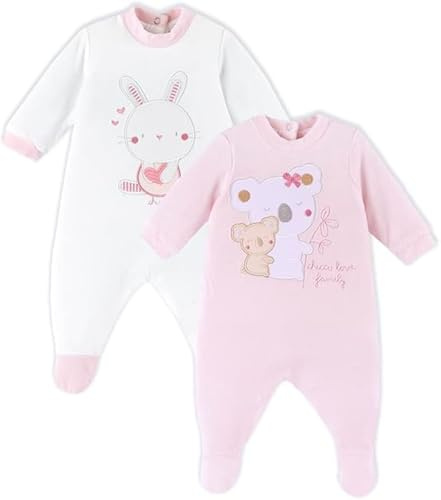 Chicco, Set Tutine Neonata, Tutine con Pratico Piedino, in Morbido Tessuto, Abbigliamento Bambina 0-24 Mesi, Designed in Italy
