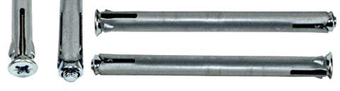 SN-TEC Metallrahmendübel/Metall Rahmendübel/Fensterrahmendübel, Stahl verzinkt, PZ3 Antrieb mit Kappenkopf 10x72mm (50 Stück)