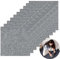 10 Stück Selbstklebende Gestreiftes Teppichfliesen, Anti-Rutsch mit Washable Strapazierfähig Verschleißfest, für Büro Büro Schlafzimmer Wohnzimmer Badezimmer Küche (Hellgrau-30 * 30CM)