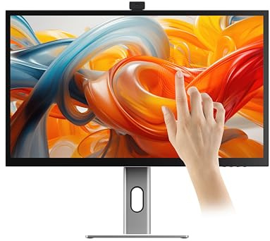 ALOGIC Clarity Pro Touch 27” 4K Touchscreen Monitor w/ 8MP retractable 4K Webcam, 100% sRGB, 97% DCI-P3, 99% Adobe RGB, 65W PD,8-in-1 Hub, HDR 400, Adjustable stand, IPS Panel, Thin Bezel