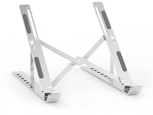 AISENS - LPS2M-173 - Soporte de Sobremesa Ajustable para Portatil/Tablet, Plata