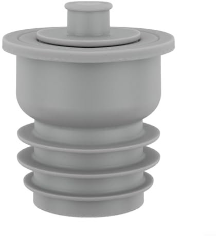 Sello de tubería para lavadora, sello de tubo de drenaje, sello desodorante, sello de tubería gris (2 piezas M)