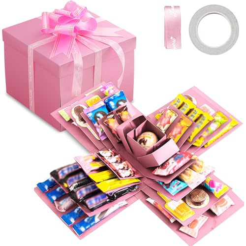 Scatola regalo creativa a 5 strati, scatola regalo esplosiva, scatola regalo creativa, fatta a mano, per regali di San Valentino, compleanno, anniversario di matrimonio