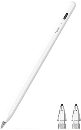 Metapen Air8 Pro Penna per Apple iPad 2018-2025 Compatibile con iPad 11 A16/10/9/8/7/6,Air 5/4/3/M2/M3,Pro M5, Mini 5/6,Pencil per iPad con 20h di Batteria,Punta Air-Flex Morbida,Silenziosa,Precisa