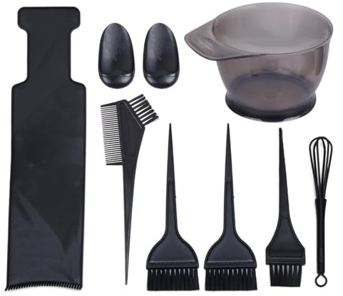 OATIPHO 8pezzi Ciotola per Tintura Capelli Pettine Spazzola Tavolo Strumenti per Colorazione dei Capelli Resistente e Pratico per Uso Prolungato per Tinture Fai da Te e Professionale