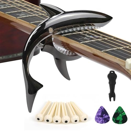 Guitar Capo for 6-String Acoustic & Electric Guitar, Shark Capo