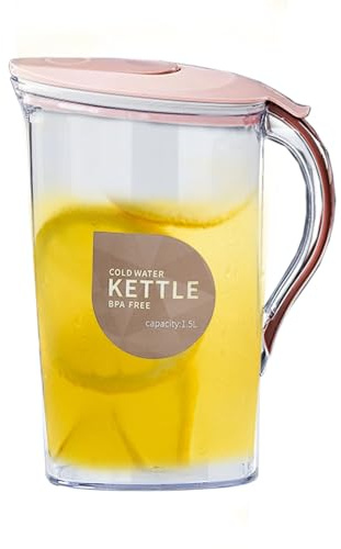 Dispenser per acqua fredda - Caraffa con porta stretta del frigorifero, coperchio stretto, server per bevande trasparente | Contenitore ṕer la conservazione del raffreddamento domestico ďel ver