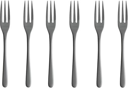 Sambonet - Taste Set di 6 Forchette Dolce in Acciaio Inox, Forchette da Dessert finitura PVD, Lavabili in lavastoviglie, Nero