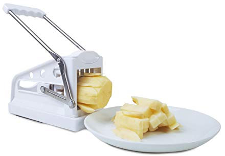 ICO Taglia Patate A Bastoncino - Affetta Patate E Taglia Patate Con Lama In Acciaio Inox E Base A Ventosa Per Patatine Fritte Casalinghe