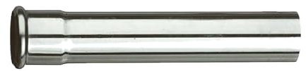 tecuro Spülrohrverlängerung Ø 28 mm für WC-Druckspüler 250 mm, mit Gummi-O-Ring, Messing verchromt