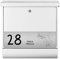 banjado® Burg-Wächter® Briefkasten weiß mit graviertem Namen/personalisierter Briefkasten 32x36x10cm / Postkasten/Briefkasten ohne Zeitungsfach/Briefkasten mit Namensschild