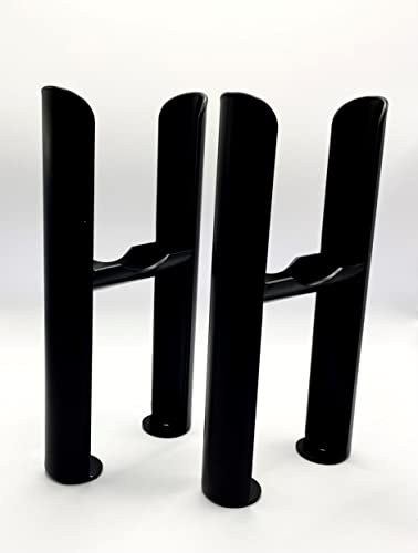 Greened House Matt Black Freestanding 3 Column Traditional Radiator Feet Central Heating and Electric