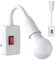 HTRUIYATY 2 Stück E27 Steckdosenlampe Lampenfassung 360° Einstellbar Flexiblem Schwanenhals Steckerleuchte LED Steckdosenleuchte Adapter für Schlafzimmer, Küchebeleuchtung (Ohne Glühbirne)