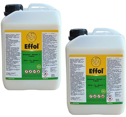 RL24 - Bremsen-Blocker+ Kräuter | Insektenschutz mit Kräuterduft | dermatologisch getesteter Fliegenschutz | gegen Zecken & Mücken | Bremsenspray für Pferde | 2 x 2500 ml Kanister (2er Set)