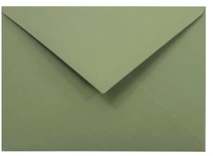 Netuno 100 kuvert olivgrön DIN C6 114 x 162 mm 120 g Materica Verdigris brevkuvert i färg högkvalitativ C6-kuvert färgglada för inbjudningskort bröllopskort födelsedagskort