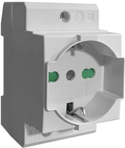 Plikc - Presa schuko + bivalente 16A 220Vac MODULARE 2,5 moduli DIN