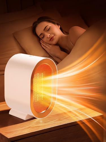 Stufetta Elettrica Basso Consumo, 2S Riscaldamento Stufa Elettrica Basso Consumo Scaldabagno Elettrico, 2 Modalità Termoventilatore da Bagno,Quieto