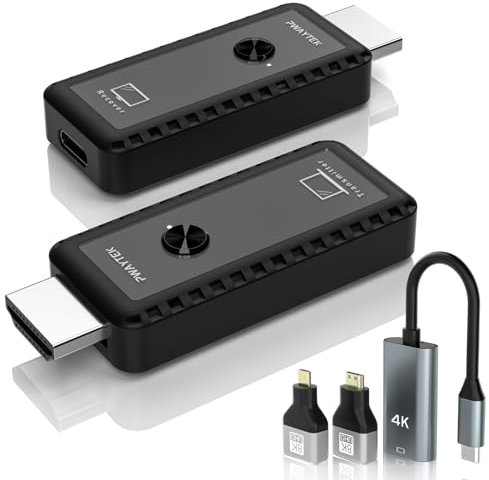 Kabelloser HDMI-Sender und -Empfänger, HDMI Wireless Extender, Plug & Play, tragbares Full HD Wireless HDMI Kit, unterstützt 5G/2.4G für Streaming von Video und Audio auf Monitor von Laptop/TV-Box