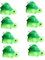 Toyvian 8 STK Kleiner Schildkrötenanhänger Tiere Krabbe Ente Stofftier Meerschweinchen Futter Meerestier Charme Tasche Hängende Dekoration Babyspielzeug Schildkröte Stofftier Plüsch Green