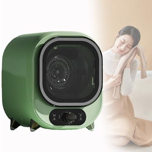 Spdazzleburst Asciugatrice Piccola, asciugatrice compatta e Mini centrifuga, asciugatrice a condensazione, asciugatrice ventilata, capacità 0,8 kg, per Uso su bancone o a Parete,Green