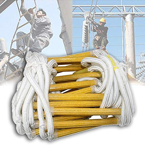 Escalera de cuerda de escape, escaleras de escape de emergencia contra incendios, escalera de ingeniería, escalera de seguridad blanda con gancho de seguridad para niños y adultos, escape de ventanas