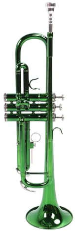 3-tons Trumpetset, Bb Key Trumpet Musiktrumpet med Munstycke Grönt för Nybörjarframträdande