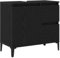 vidaXL Waschbeckenschrank Schwarz Eiche 65x33x60 cm Holzwerkstoff