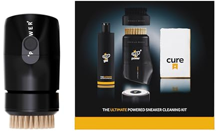 Crep Protect Power Shoe Cleaner – Rechargeable Electric Sneaker Cleaning Kit with Brush, Gel, Cloth & Type-C Cable – for White Shoes, Leather, Suede & Canvas