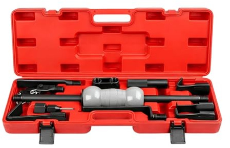 Qianly Equipo de Reparación de Abolladuras Kit Extractores Desabollador Varillas Martillo Deslizante Robusto de Cromo Vanadio Adecuado para Mecánicos, Painted