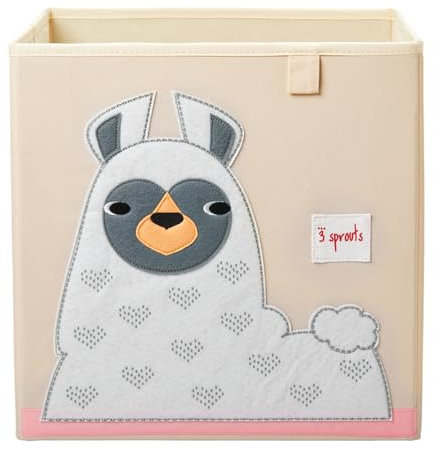 3 Sprouts, Aufbewahrungsbox Kinder mit Deckel, Spielzeugbox für Kallax Regale, Box zur Spielzeugaufbewahrung, Kinder Aufbewahrungsbox Kinderzimmer, Aufbewahrungsboxen für Spielzeug - Lama