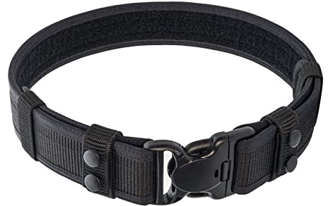 Dotacty Duty Belt for Police Law Enforcement Correctional Officer Security 2 Tactical Utility Belt for Work Patrol Gear Holster Pouches XL