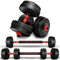 RE:SPORT 2 in 1 Hanteln Set 15 kg | Hantelset verstellbar | Kurzhantel & Langhantel | Sternverschlüsse & Verbindungsrohr