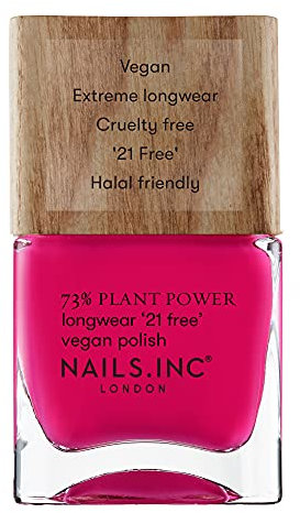 Nails.INC 73% Plant Power Nail Polish, Long Lasting Nail Color Lasts Up to 10 Days, Quick Drying, Cruelty Free, Vegan, 21 Free Formula, Mindfulness Mantra, (14 ml)