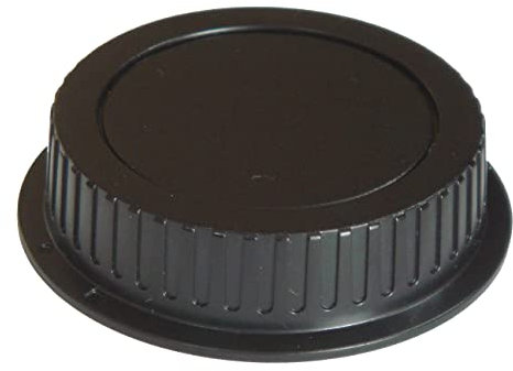 vhbw Tapa de Objetivo Trasera Compatible con Canon EOS 50D, 550D, 5D, 5D Mark II, 600D, 60D, 650D, 6D, 7D cámara - plástico, Negro