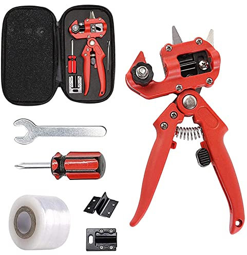 ZPYXBH Obstbaum Pfropfschere, Garten Veredelungsschere Einhand Ratschenschere Professionelle Pfropfen Schneidwerkzeug Für Garten Blumen Baum Pflanzenzweige Mit Pfropfband Garden Grafting Tool