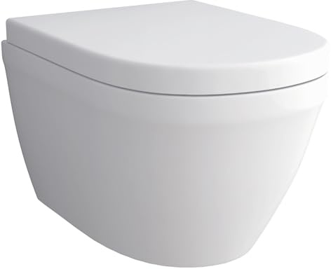 Alpenberger Bidet WC Spülrandlos | Toilette mit Podusche | WC Deckel mit Absenkautomatik | Kloschüssel | Taharet WC mit Nanobeschichtung, Hänge WC Set Passend Geberit